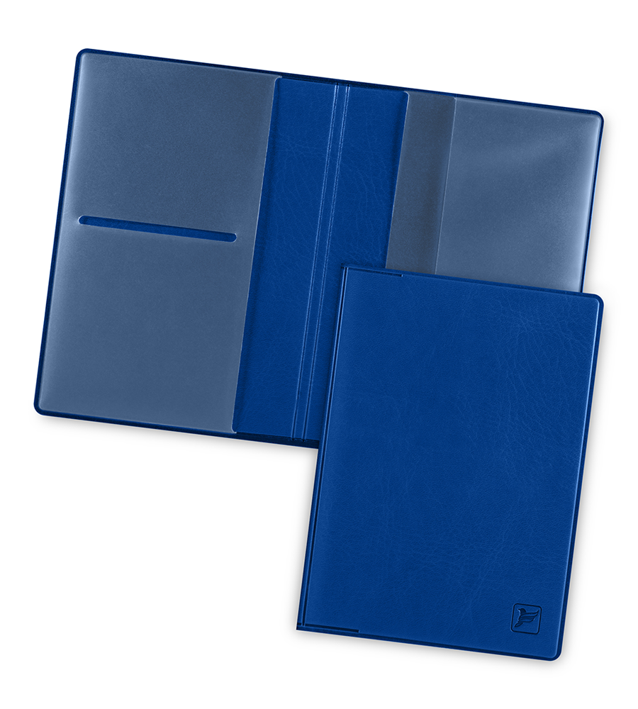 Обложка для паспорта с отделениями, цвет синий classic