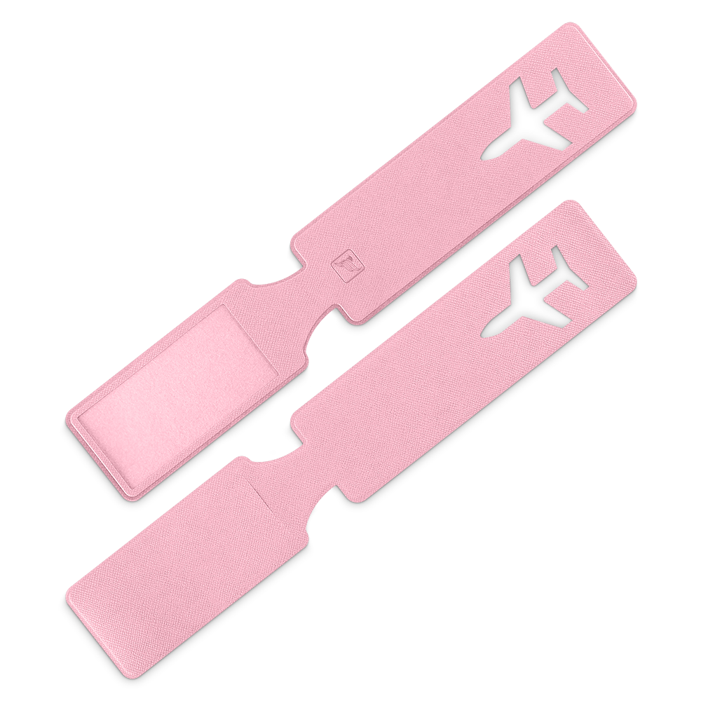 Багажная бирка, цвет розовый