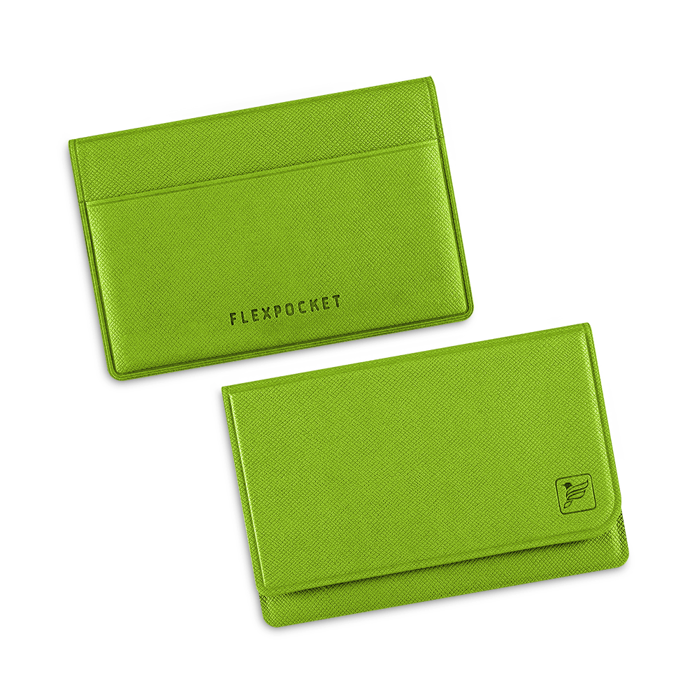 Жесткий футляр для трех пластиковых карт, цвет зеленый
