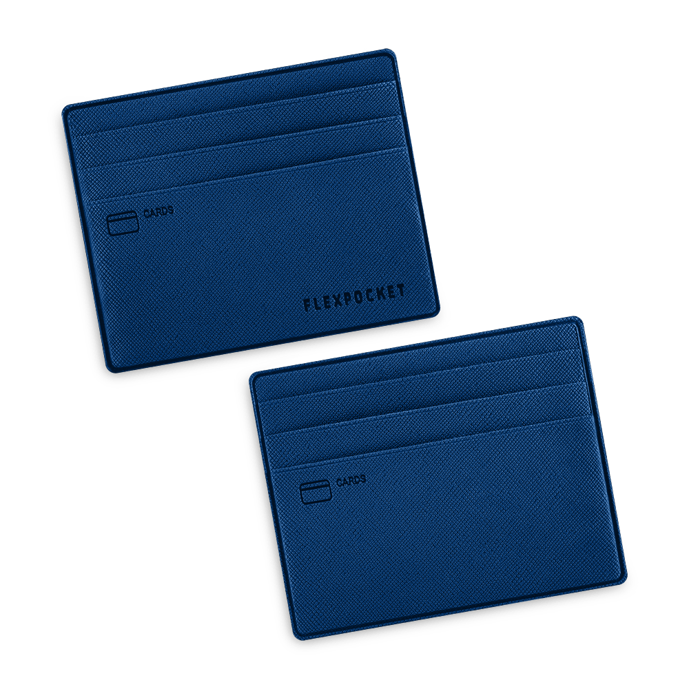 Картхолдер для денег и шести пластиковых карт, цвет темно-синий