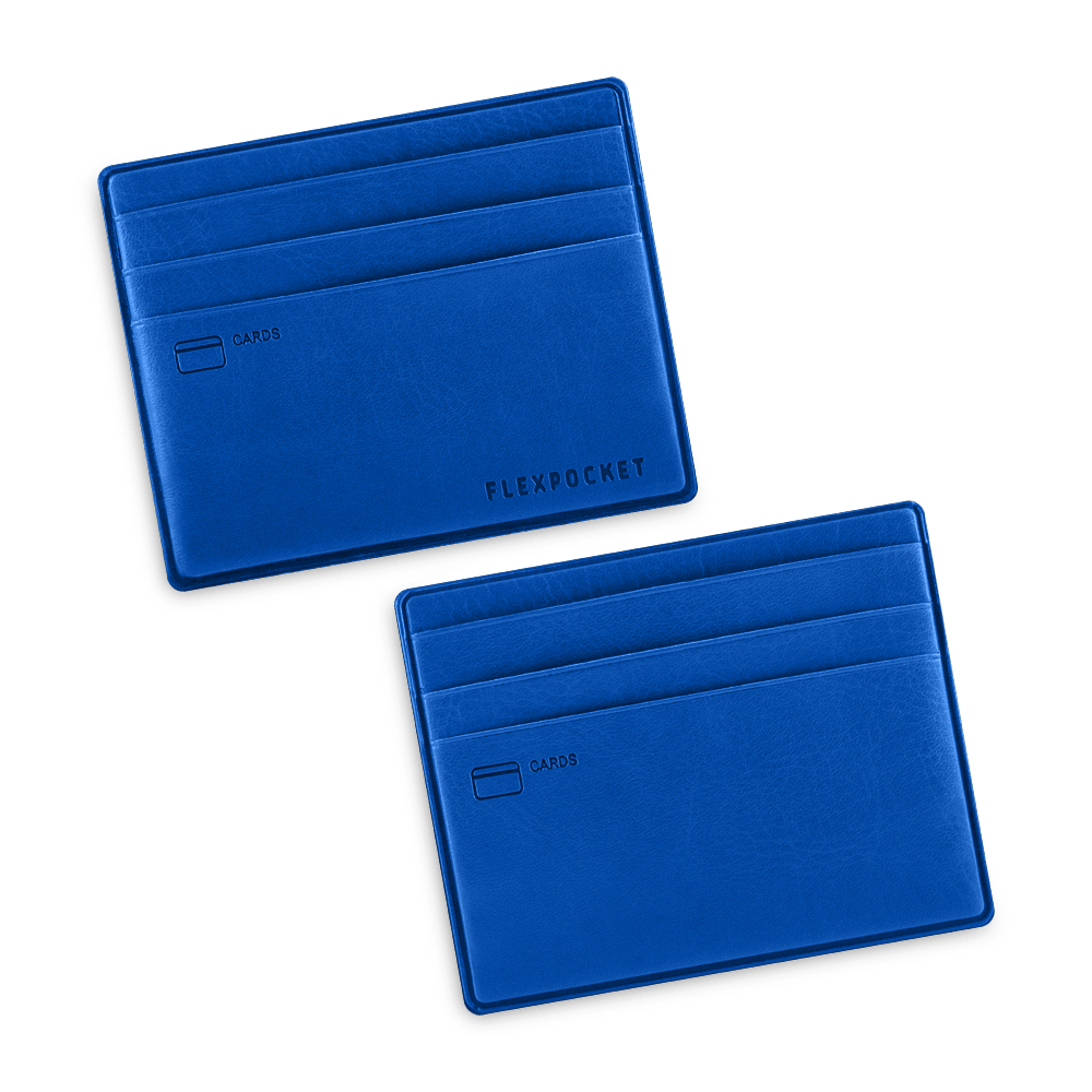 Картхолдер для денег и шести пластиковых карт, цвет синий classic