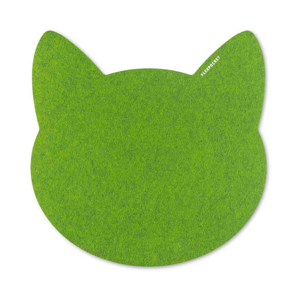 Коврик для мыши из фетра «Котик», цвет зеленый