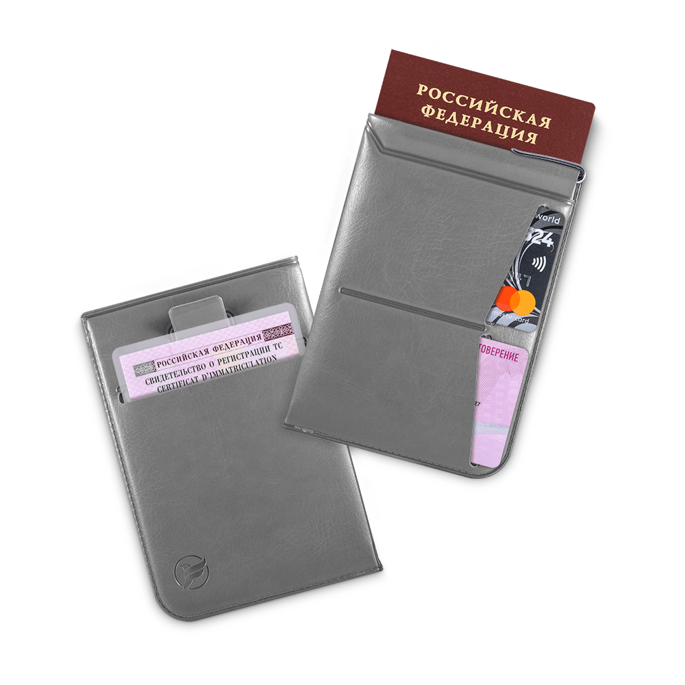 Обложка для паспорта - универсальная, цвет серый classic