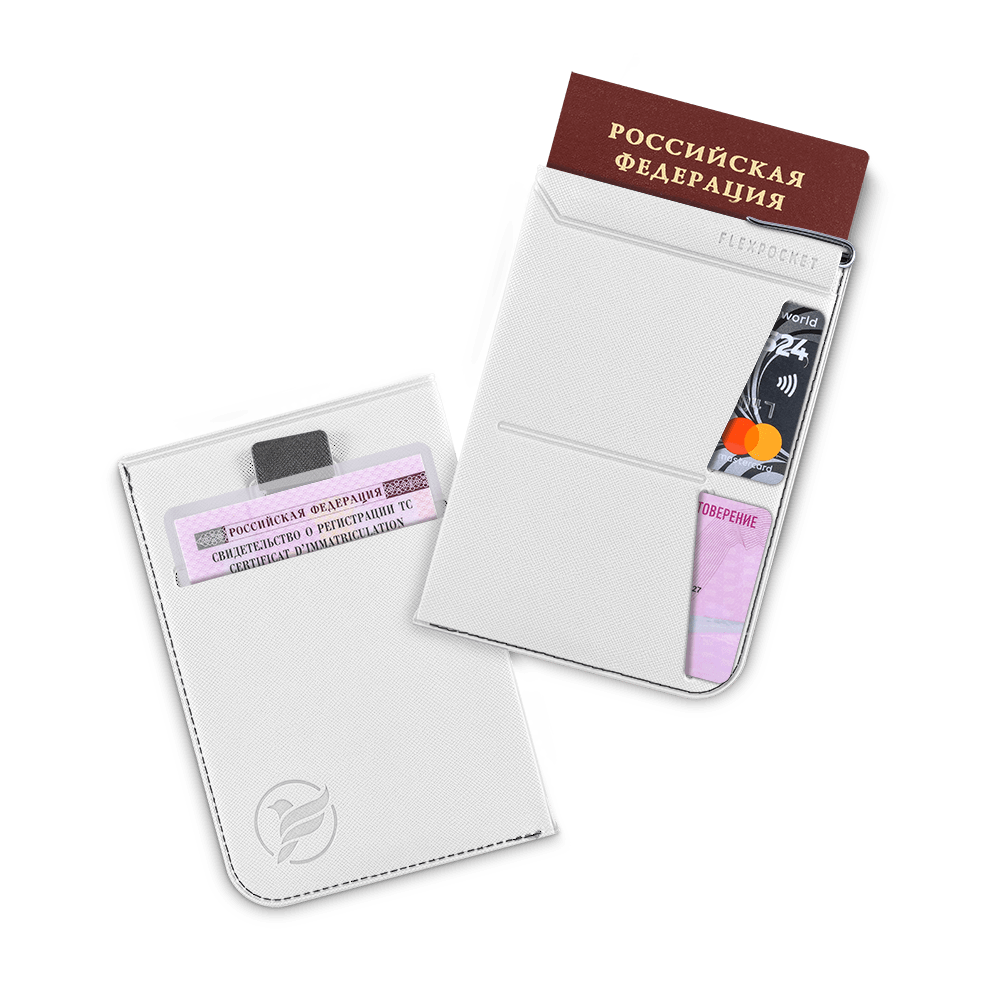 Обложка для паспорта - универсальная, цвет белый