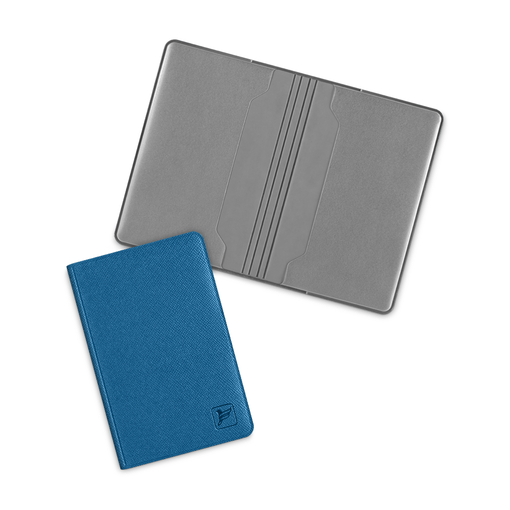 Футляр для двух пластиковых карт, цвет синий