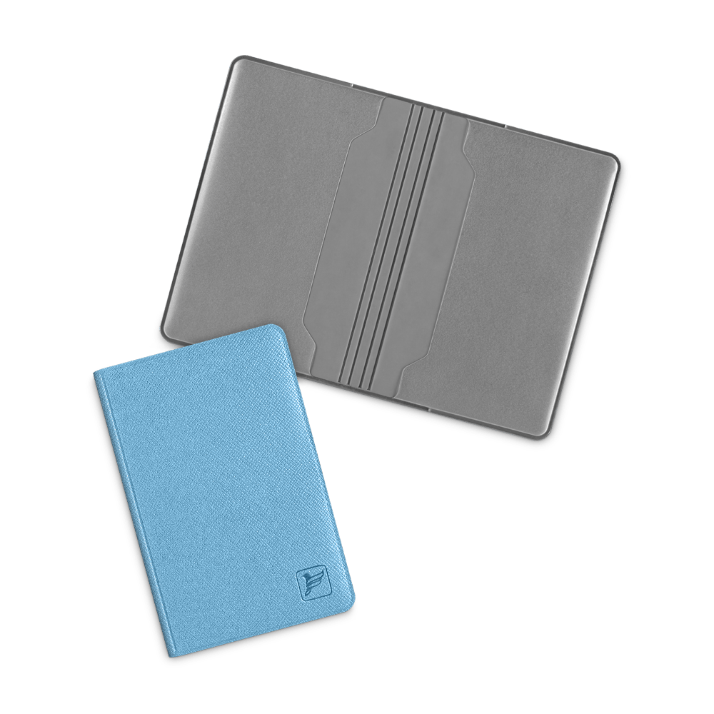 Футляр для двух пластиковых карт, цвет голубой