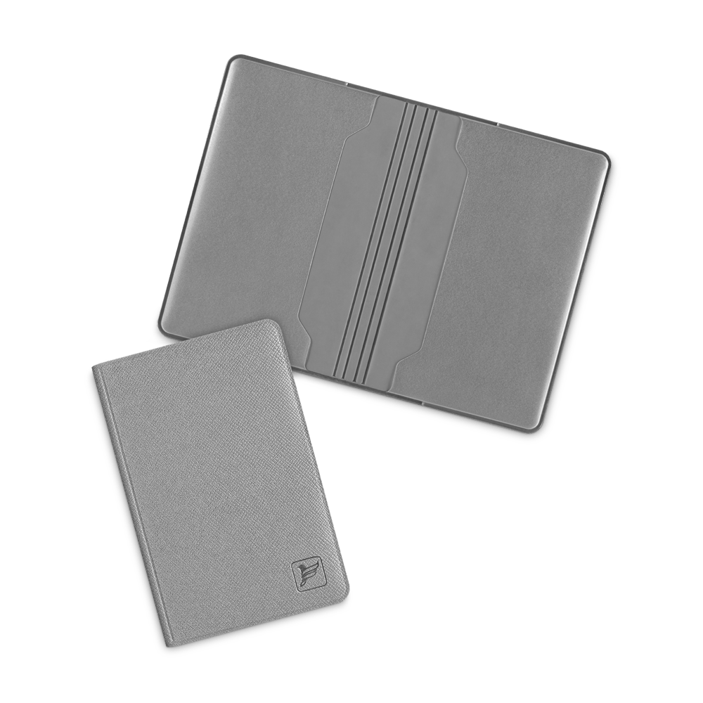 Футляр для двух пластиковых карт, цвет светло-серый