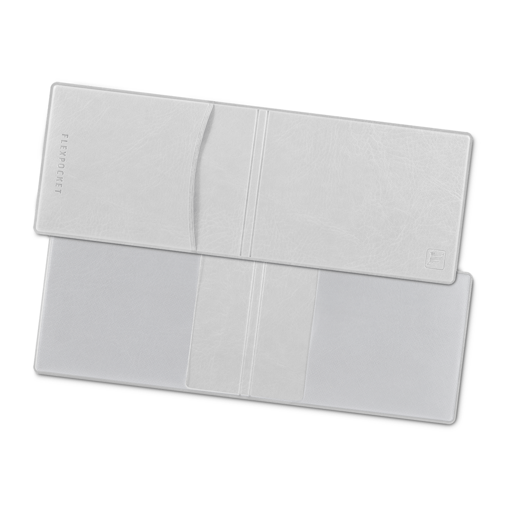 Обложка для удостоверения с карманом, цвет белый Сlassic