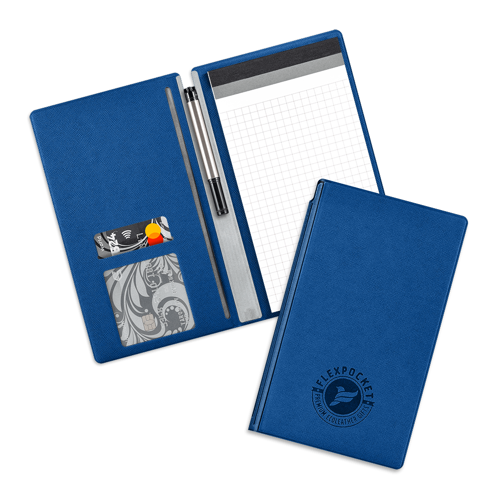 Блокнот-планшет А6 с обложкой, цвет темно-синий