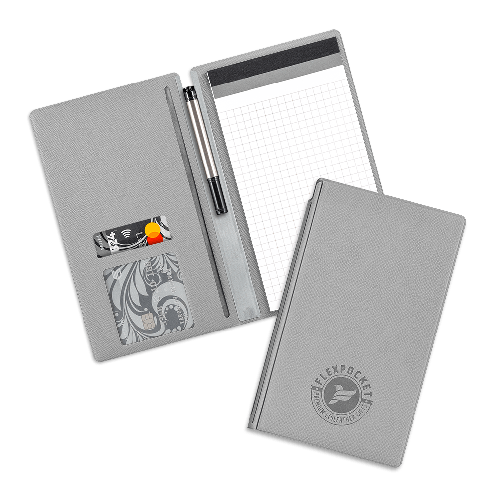 Блокнот-планшет А6 с обложкой, цвет светло-серый