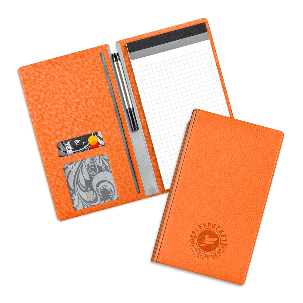 Блокнот-планшет А6 с обложкой, цвет оранжевый