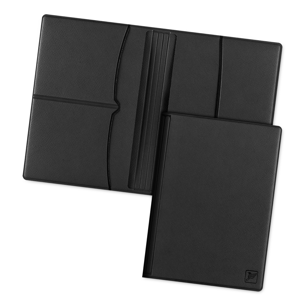 Обложка для паспорта с RFID-блокировкой, цвет черный
