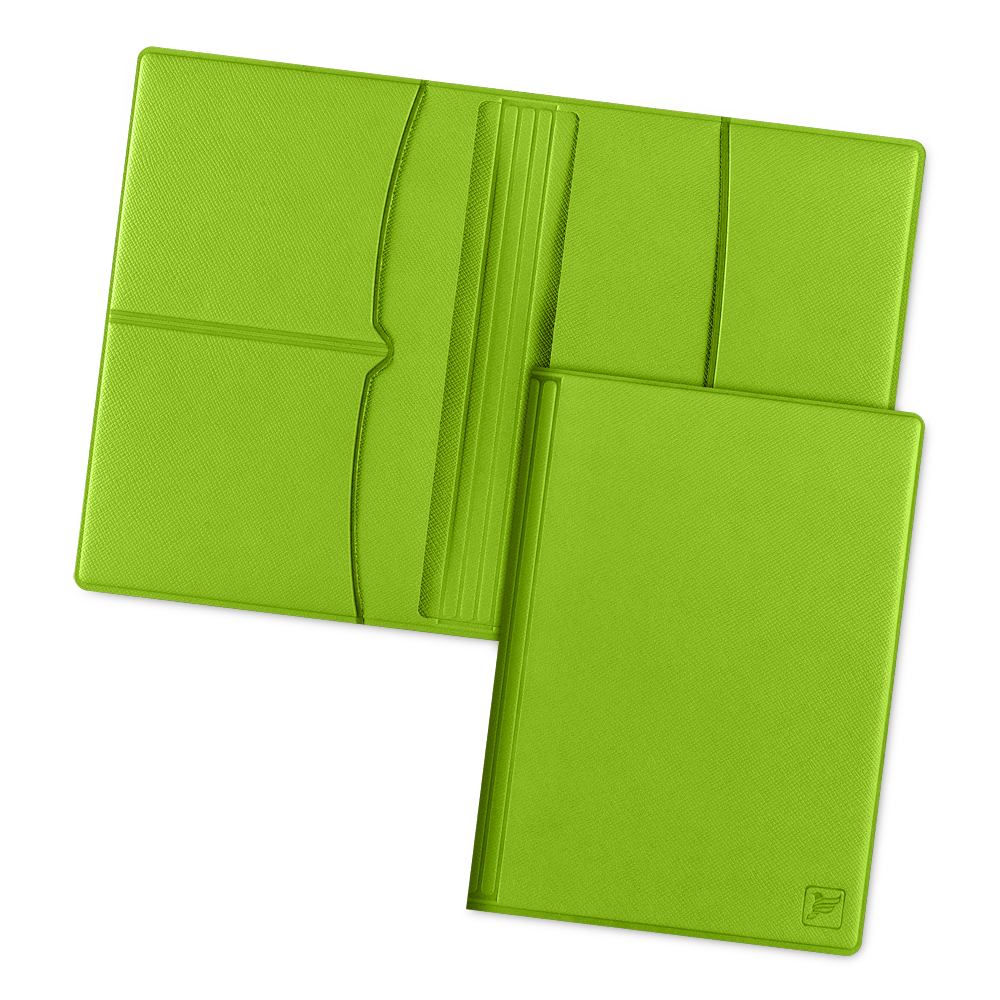 Обложка для паспорта с RFID-блокировкой, цвет зеленый