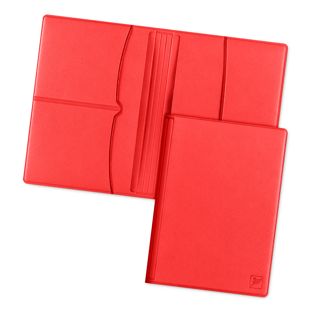 Обложка для паспорта с RFID-блокировкой, цвет красный