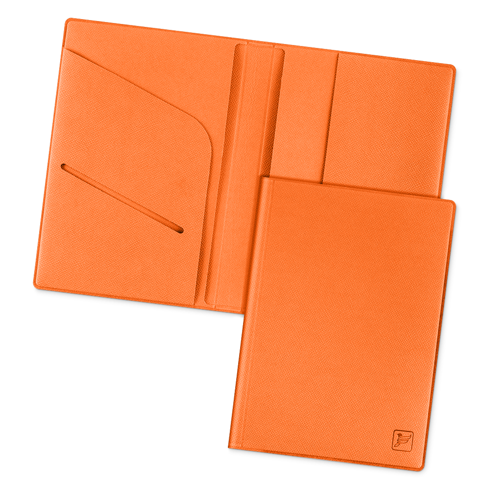 Обложка для паспорта - премиум, цвет оранжевый