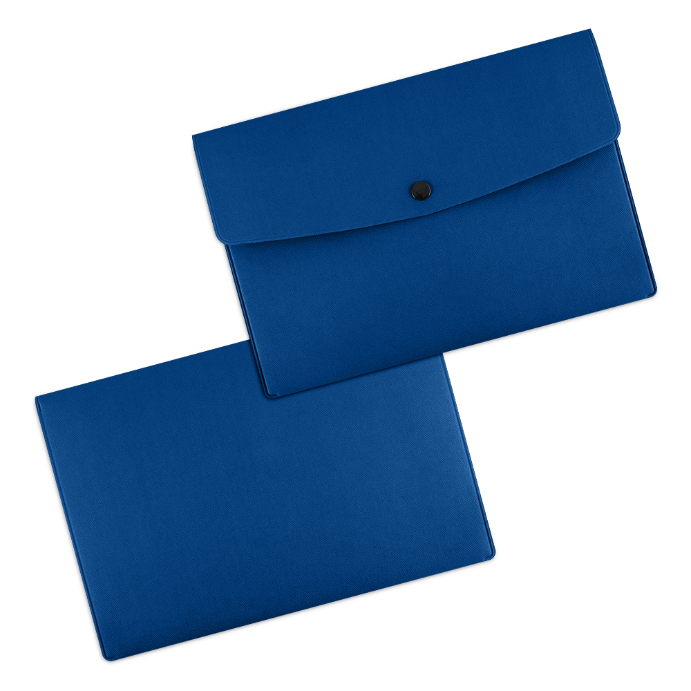 Папка-конверт на кнопке, цвет темно-синий