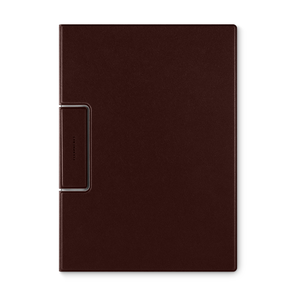 Папка-планшет с магнитным держателем, цвет коричневый