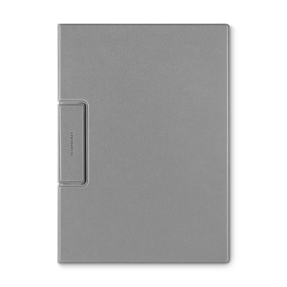 Папка-планшет с магнитным держателем, цвет светло-серый