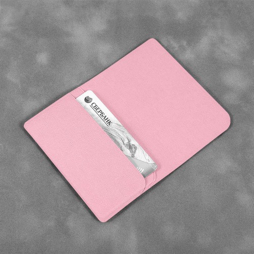 Жесткий футляр для трех пластиковых карт, цвет розовый