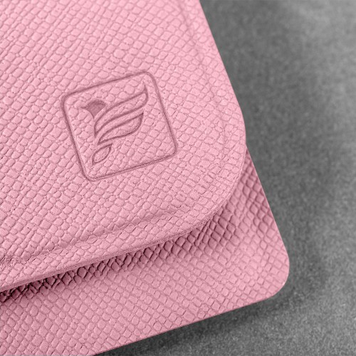 Жесткий футляр для трех пластиковых карт, цвет розовый