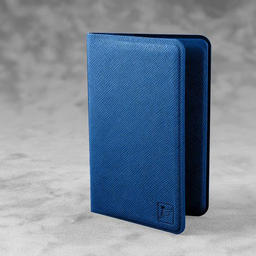 Футляр-книжка под 4 пластиковые карты, цвет темно-синий