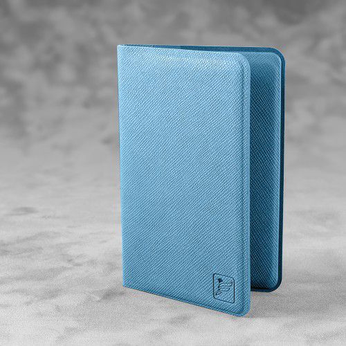 Футляр-книжка под 4 пластиковые карты, цвет голубой