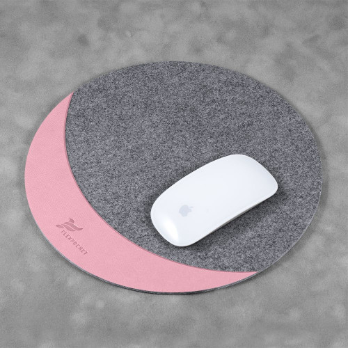 Коврик для мыши из фетра, цвет розовый