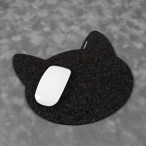 Коврик для мыши из фетра «Котик», цвет черный