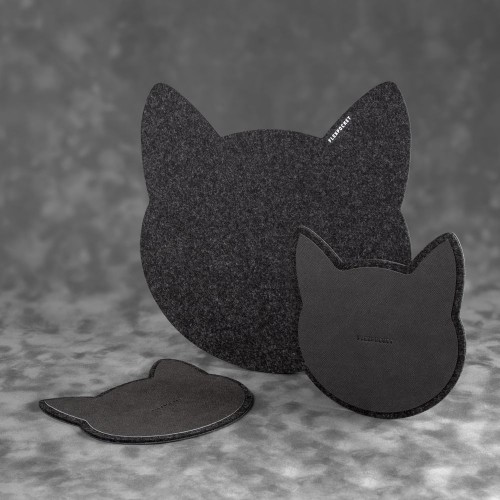 Настольный набор из фетра «Котики», цвет черный