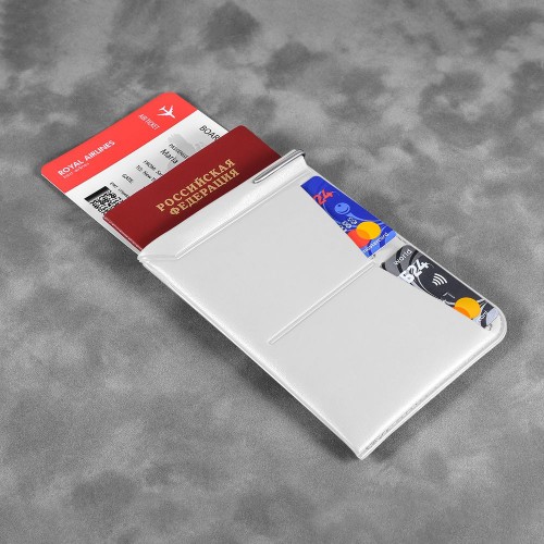 Обложка для паспорта - универсальная, цвет белый classic