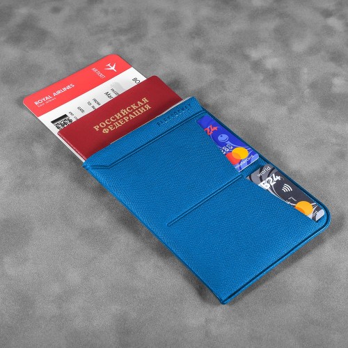 Обложка для паспорта - универсальная, цвет синий
