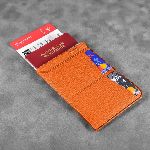 Обложка для паспорта - универсальная, цвет оранжевый