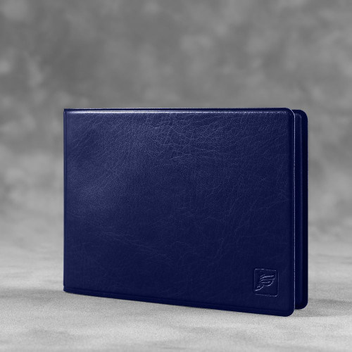 Обложка для удостоверения с карманом, цвет темно-синий Сlassic