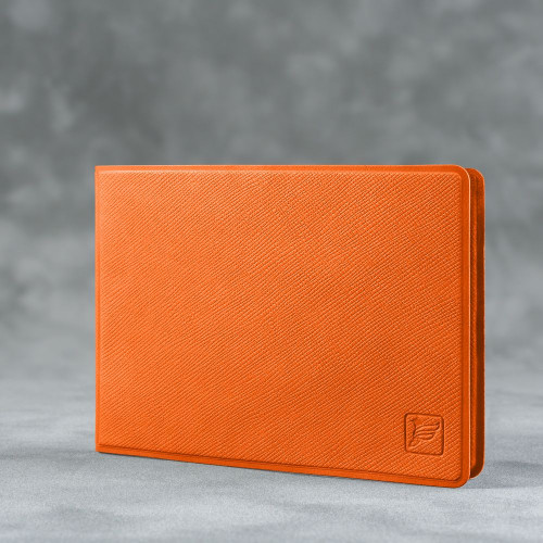 Обложка для удостоверения с карманом, цвет оранжевый