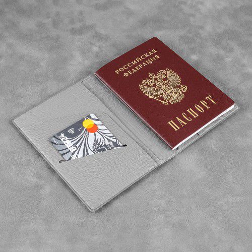 Обложка для паспорта - премиум, цвет светло-серый