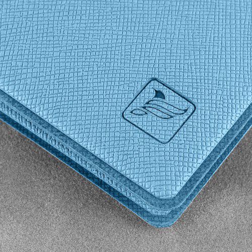 Обложка для паспорта - премиум, цвет голубой
