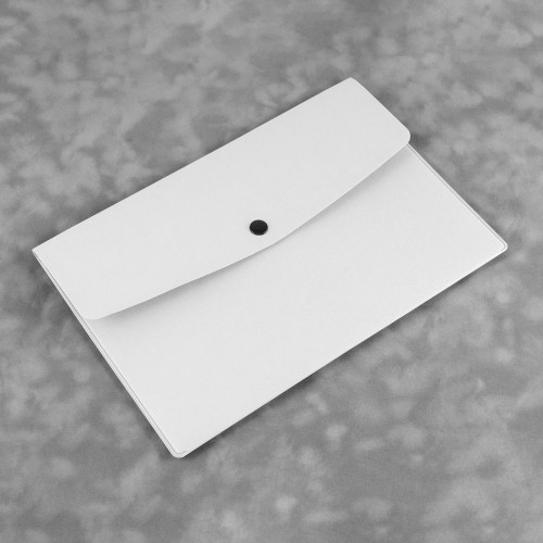 Папка-конверт на кнопке, цвет ,белый