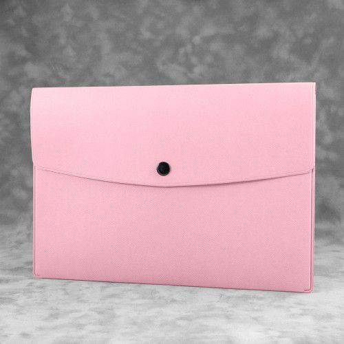 Папка-конверт на кнопке, цвет розовый