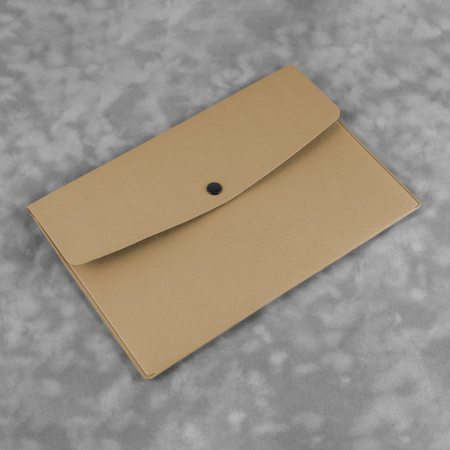 Папка-конверт на кнопке, цвет бежевый