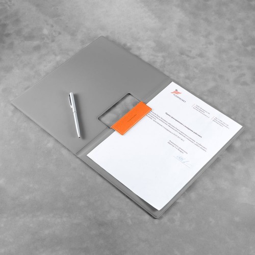 Папка-планшет с магнитным держателем, цвет оранжевый