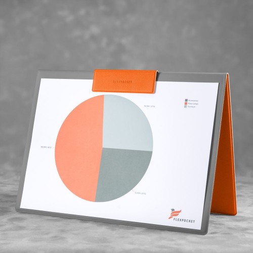 Папка-планшет с магнитным держателем, цвет оранжевый
