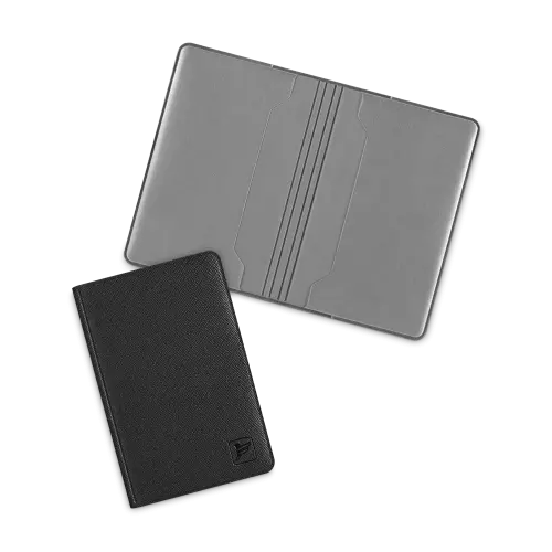 Футляр для двух пластиковых карт, цвет черный
