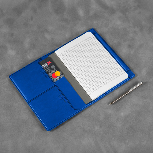 Записная книжка В7 с ручкой, цвет синий classic