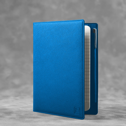 Записная книжка В7 с ручкой, цвет синий