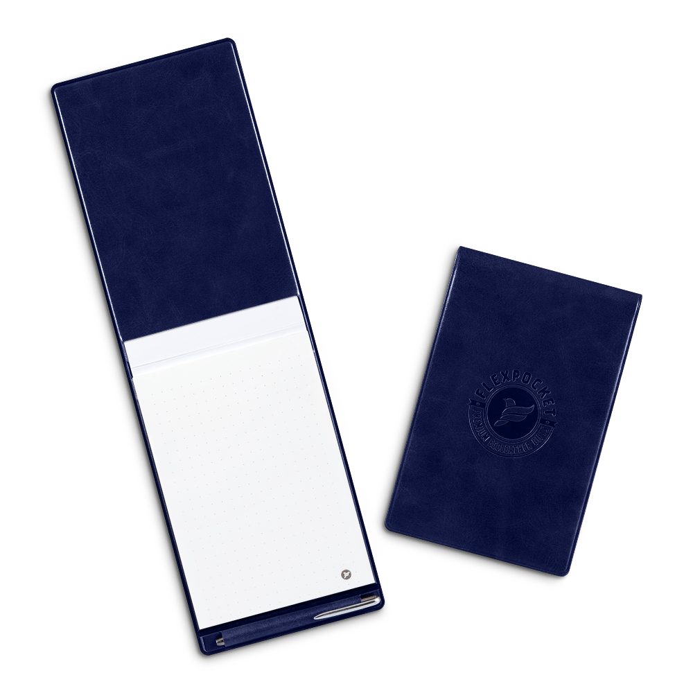 Блокнот B7 с ручкой, цвет темно-синий classic