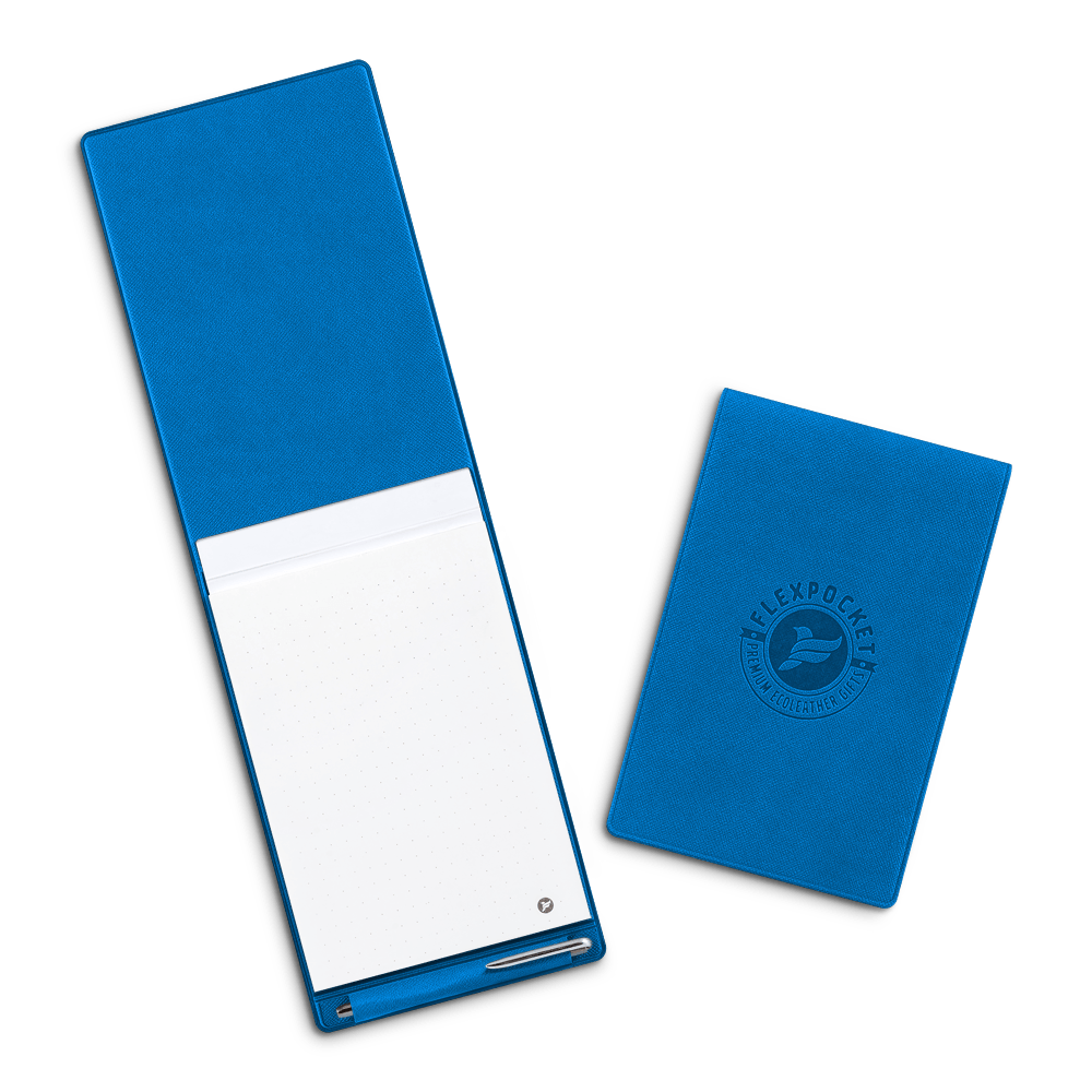 Блокнот B7 с ручкой, цвет синий