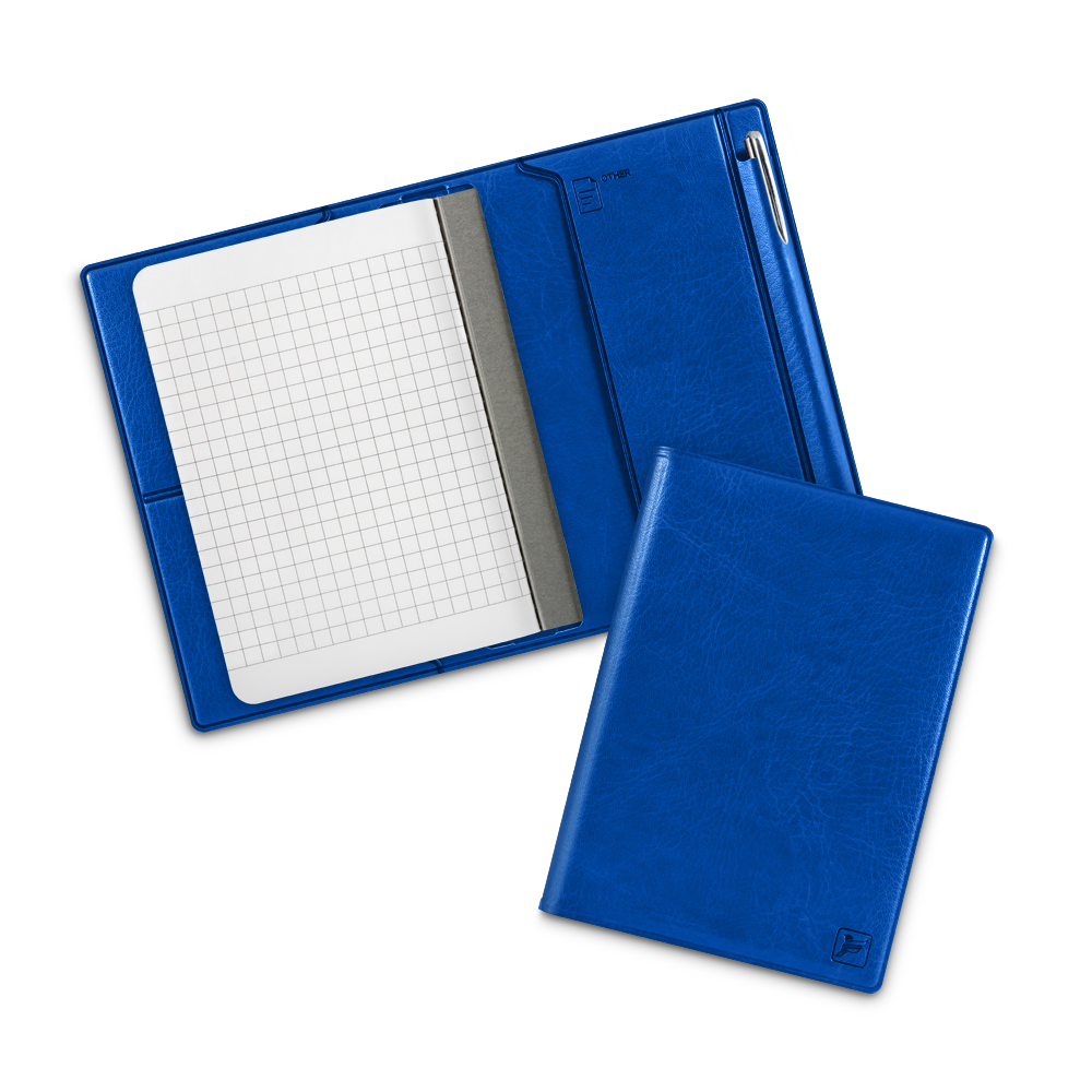 Записная книжка В7 с ручкой, цвет синий classic